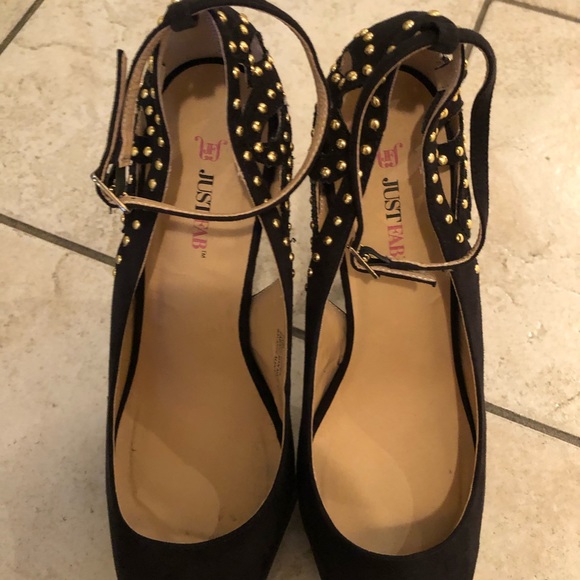 JustFab size 10 peep toe strappy pumps - Picture 3 of 4